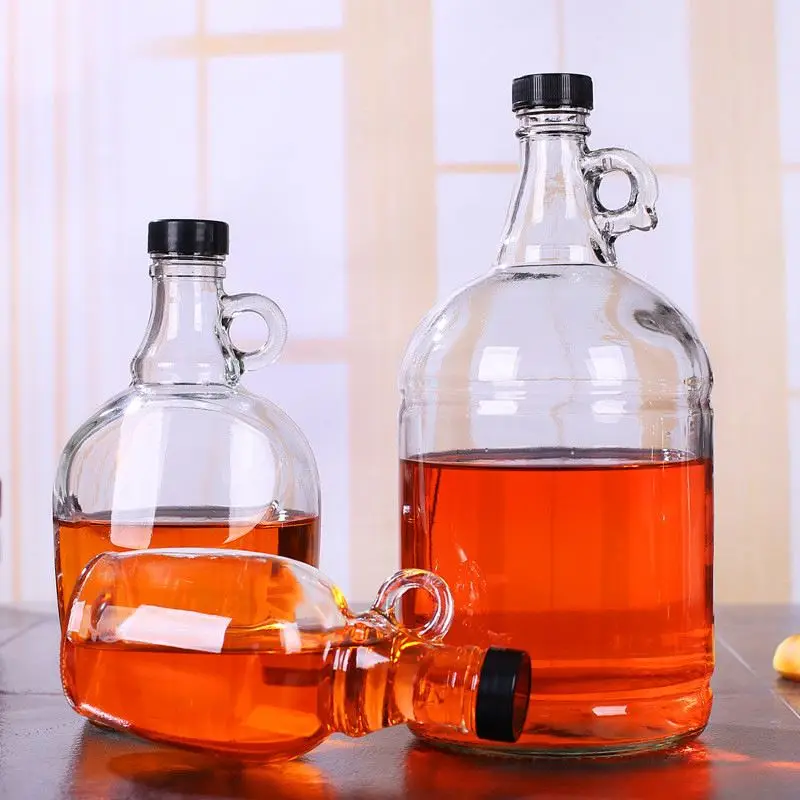 250ml 375ml 500ml Wholesale Clear Glass Material Empty Maple Syrup Bottles With Cap