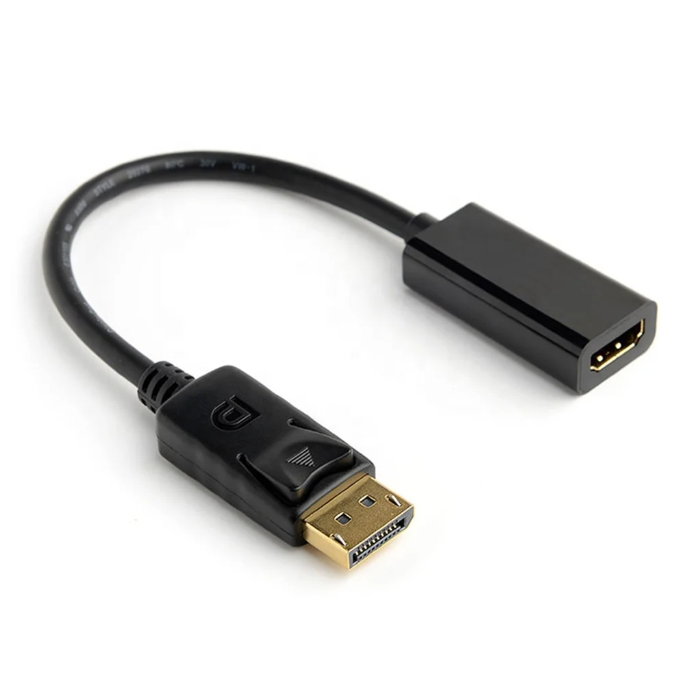 
 Best sale 4K* 2K*1080P Thunderbolt DP displayport display port to hdmi 15 cm Cable Adapter for Macbook  