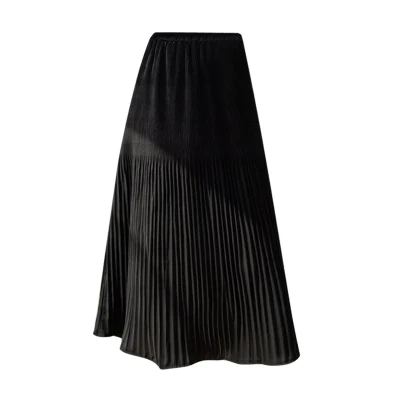 YiXin 2023 Spring Summer New Design Pleated Skirt Women Slim A Line High Waist Wholesale Long Skirts For Women