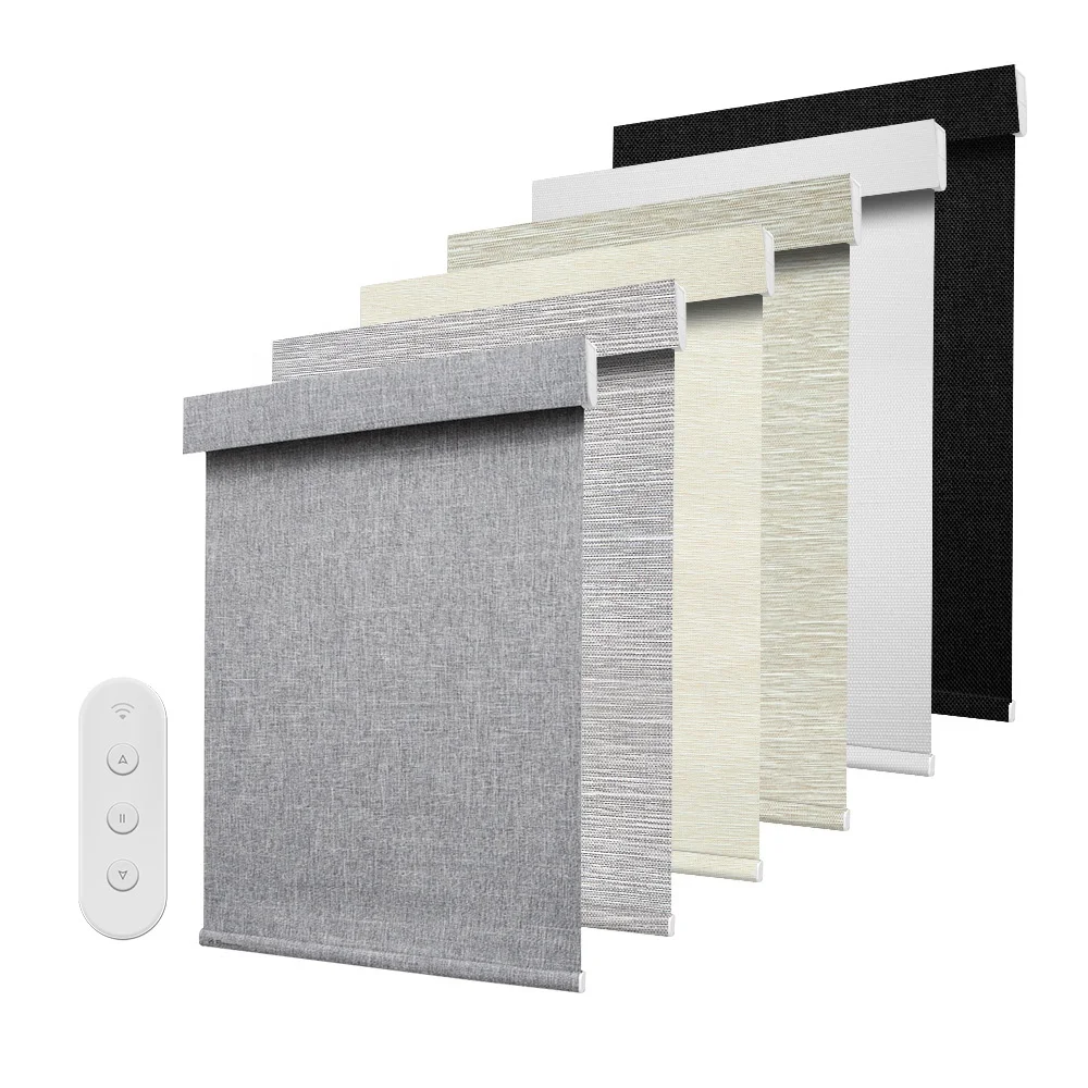 Blackout Smart Motorized Roller Blinds Battery Window Roller Curtain Blinds Shades Shutters