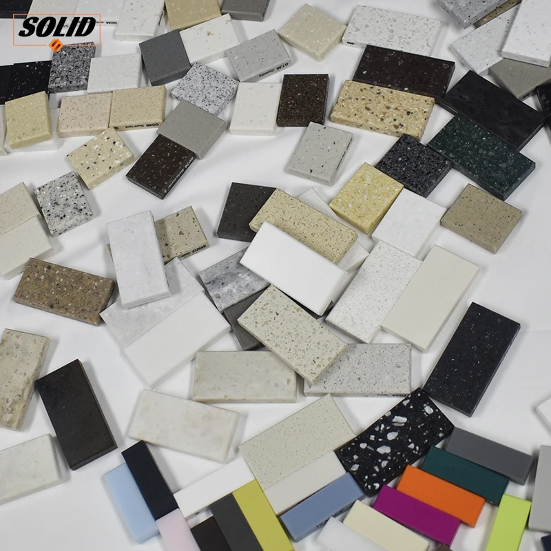 Wholesale manufacture artificial stone sheets 6-30mm pure acrylic solid surface sheets marble color big slabs