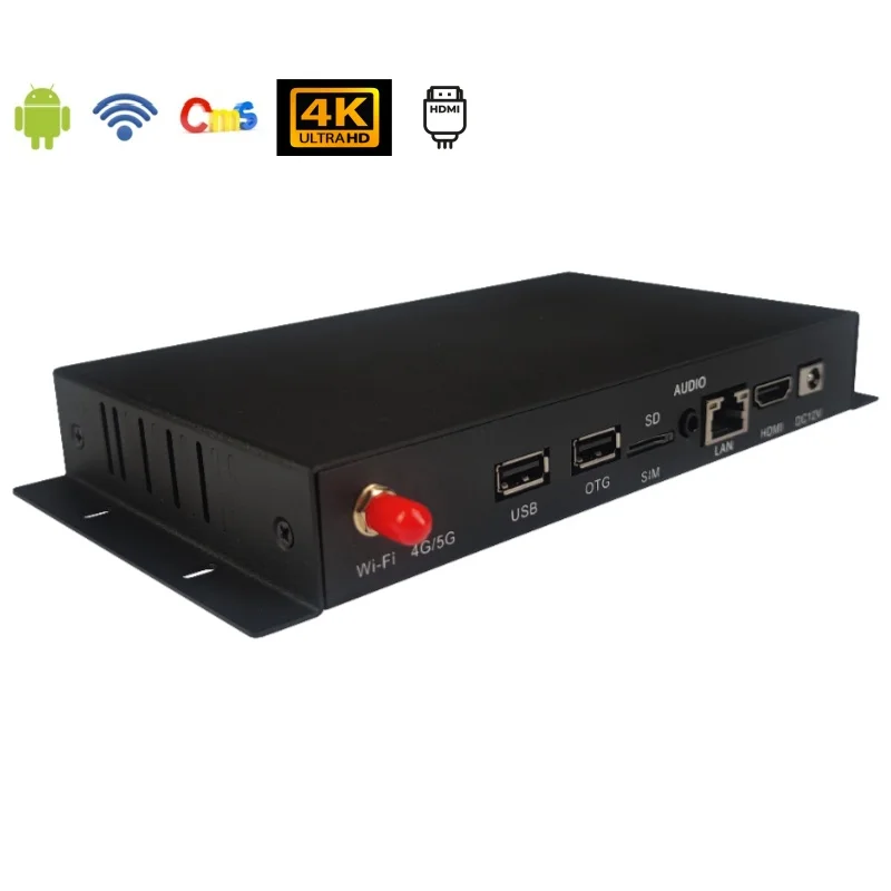 Alihh 4K Android 11 RK3399 HD-MI с автоматическим игровым дисплеем цифровой рекламный дисплей интерактивный интегрированный медиаплеер