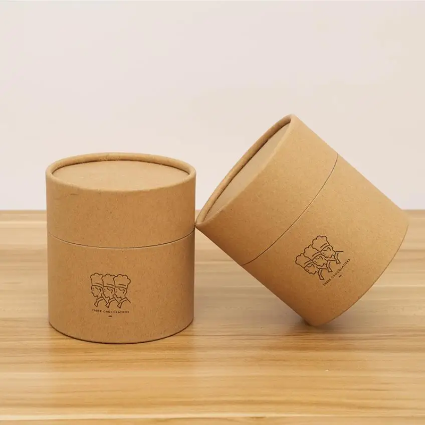 
Professional Custom Kraft Paper Cylinder /Round/Tube Tea Packaging Box 