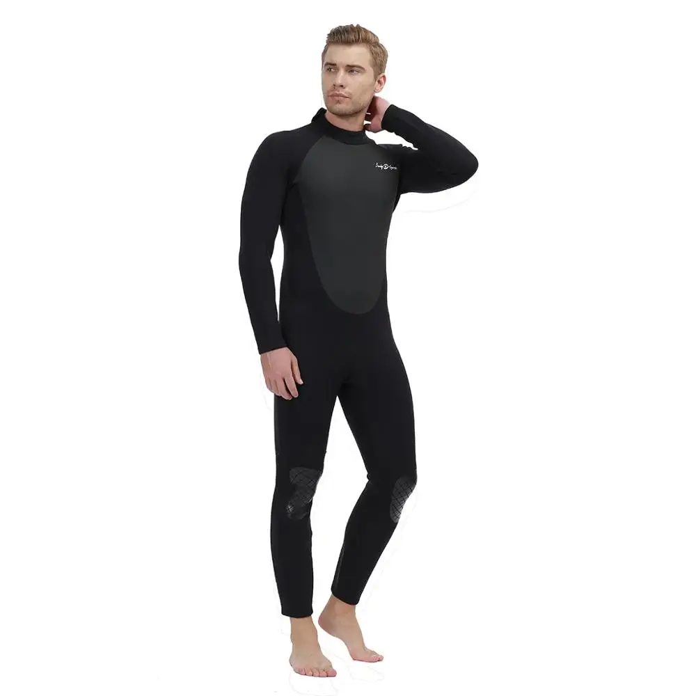 
Manufacturer Wholesale Custom Logo 3mm Neoprene Triathlon Watersport Surfing Full Body Black Diving Wetsuit 