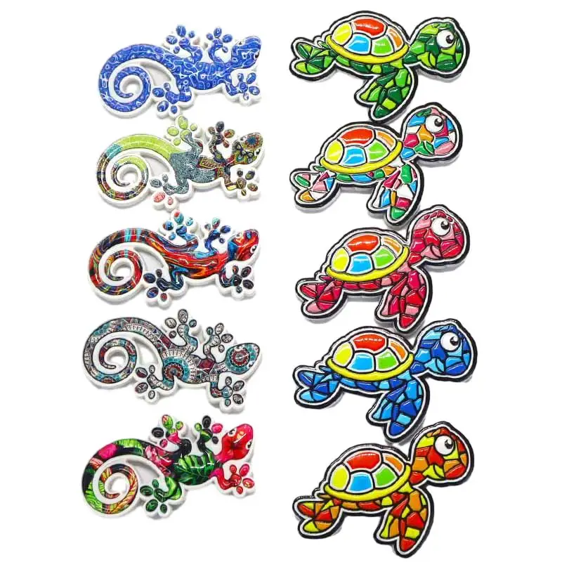 Рекламный магнит на холодильник заказ подарки в форме животного смола морская черепаха ящерица сувенир