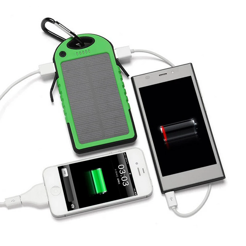 Trending new innovative products portable Charger LED flashlight 4000mah Solar power Bank for Outdoor travel