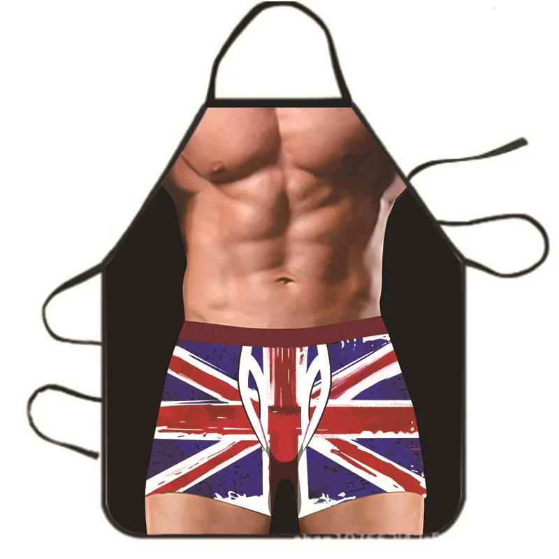 BBQ Party Sexy Male Cooking Grilling Adult Baking Kitchen Waterproof Funny Apron for Men