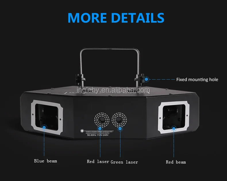 RGB full colors two heads dj equipment party light beam laser disco light