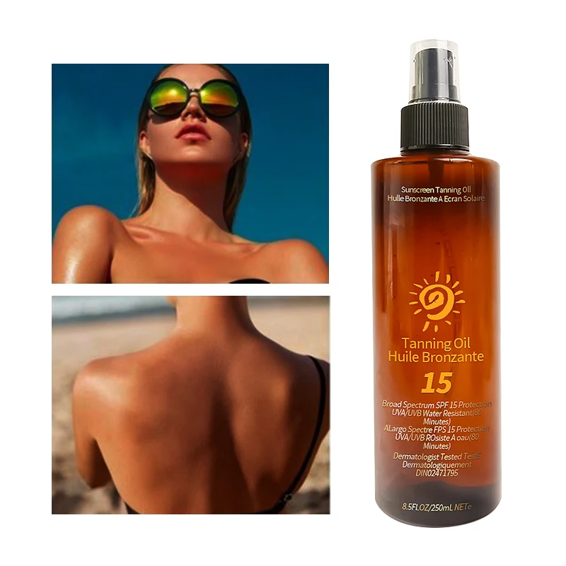 Private label bulk vegan natural self spray solution fake tan tanning oil