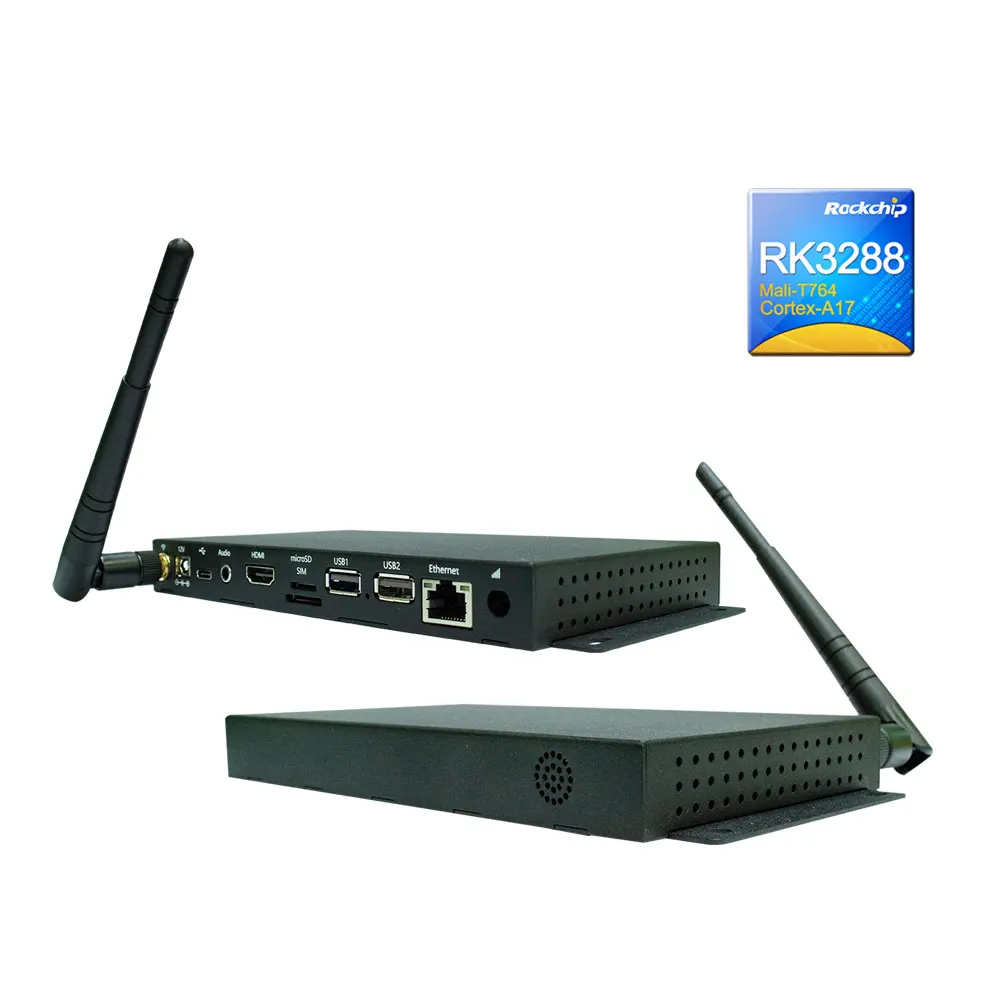 Rock-chip RK3288 Quad-core with Android System EDP LVDS HD 4K Ethernet Android Os Digital Signage Media Player Box