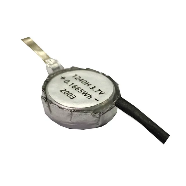 Factory direct sale Best Quality Rechargeable 1240 45mAh Polymer lithium ion button battery