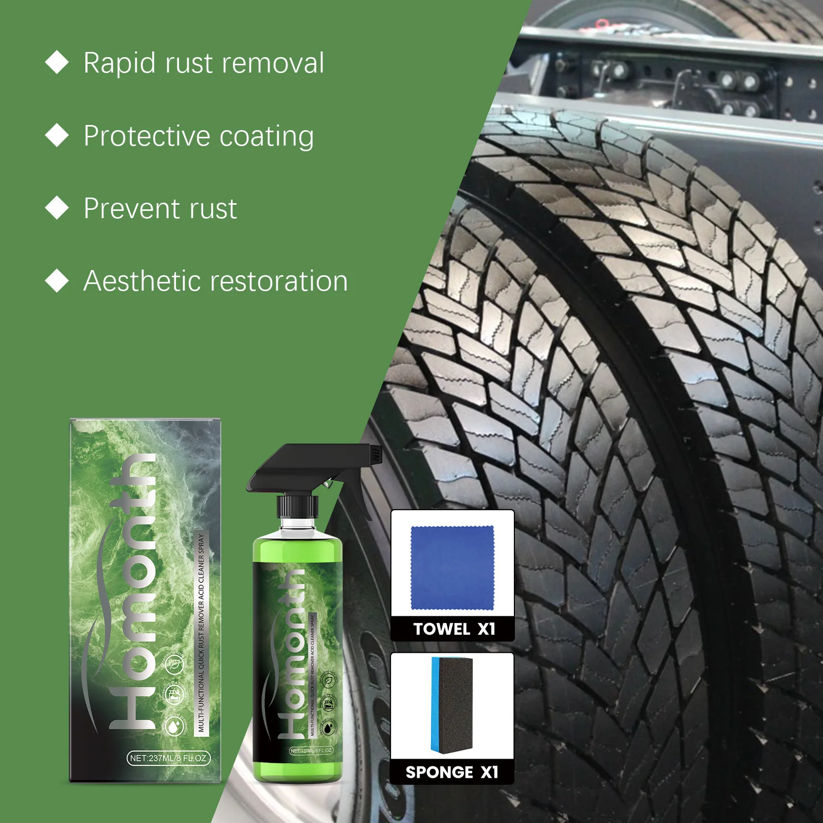 High Quality HOMONTH Automotive Cleaning Dirt Removal protection Polishing Refurbishment Rust Remover