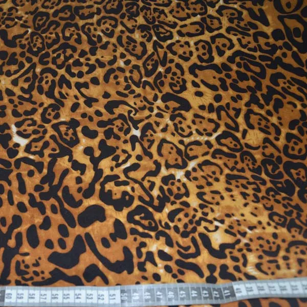 
silk satin leopard printed fabric 