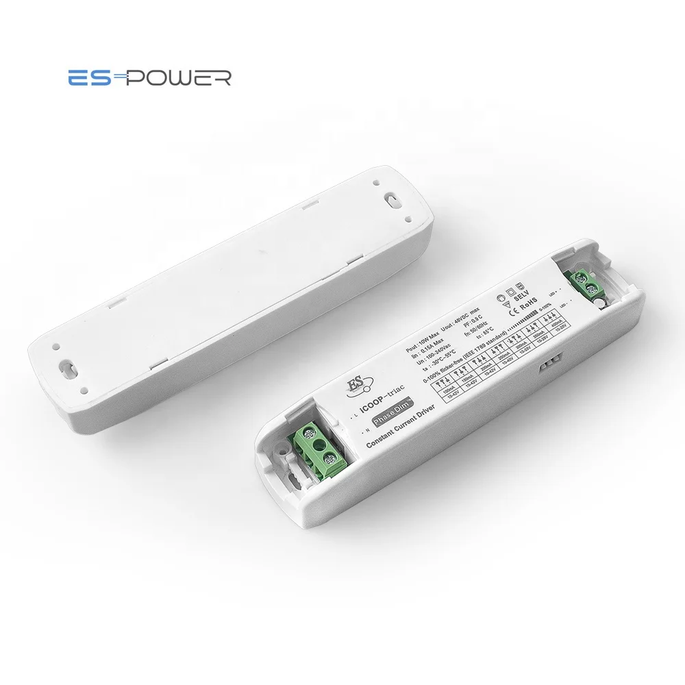 10W 10-48Vdc multiple output current 100mA 150mA 200mA 250mA 300mA 350mA 400mA Triac ELV Depth-dim adjustable LED driver