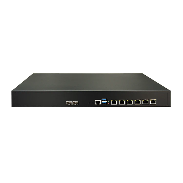 Cheap Firewall Mini PC Sever Pfsense J4125 Processor 1u Rack Mount Soft Router Network Firewall Chassis with 6 Lan Ports