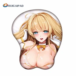 Animated 3D mouse soft silicone breast decoration Japanese comic show mouse pad