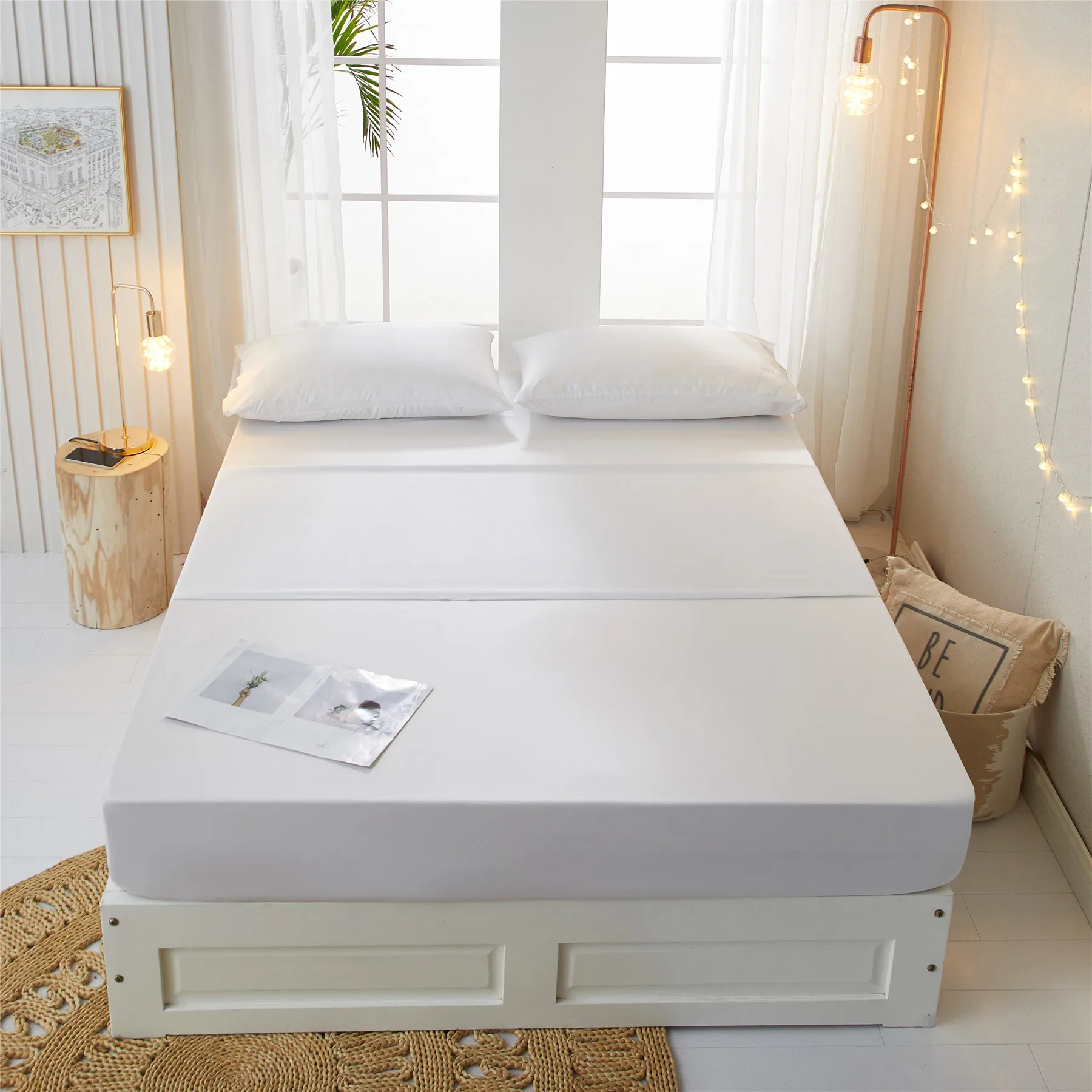 Luxuriously Soft & Cooling King Size 100% Organic Bamboo Bed Sheets 4 Piece Set With Deep Pocket fitted sheet