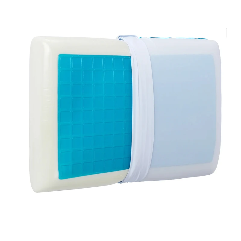 Foam Gel Pillow Ergonomic Cervical Neck Contour Pain Side Back Stomach Memory Sleepers Couple Ice-Cool Pillow