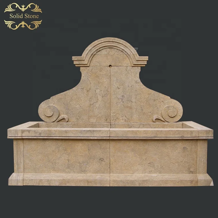 New Customization Garden Decoration Hand carved Unique design natural marble stone antique wall fountain