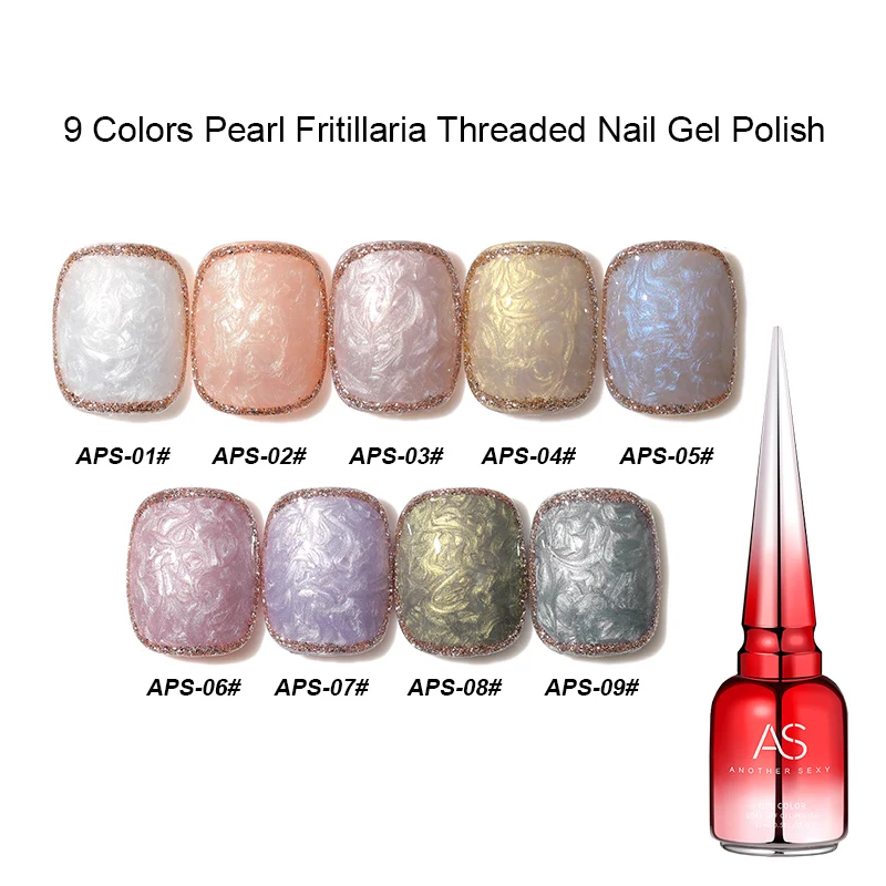 Pearl fritillaria threaded nail gel polish popular design UV Gel Nail Polish