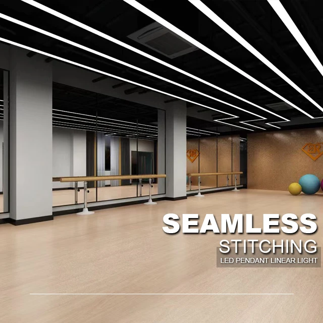 office linear led chandeliers pendant lamp 30w 1200mm 4ft linear led light housing suspended light surface mounted led linear