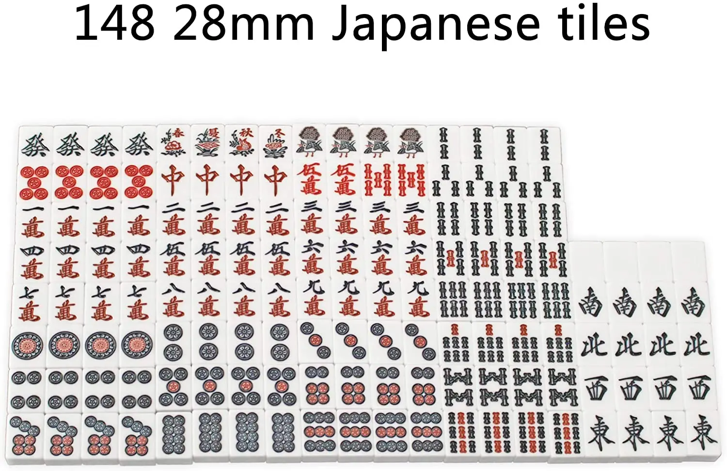 Japanese Riichi Automatic Mahjong Table with 2 Sets of Tiles 28mm
