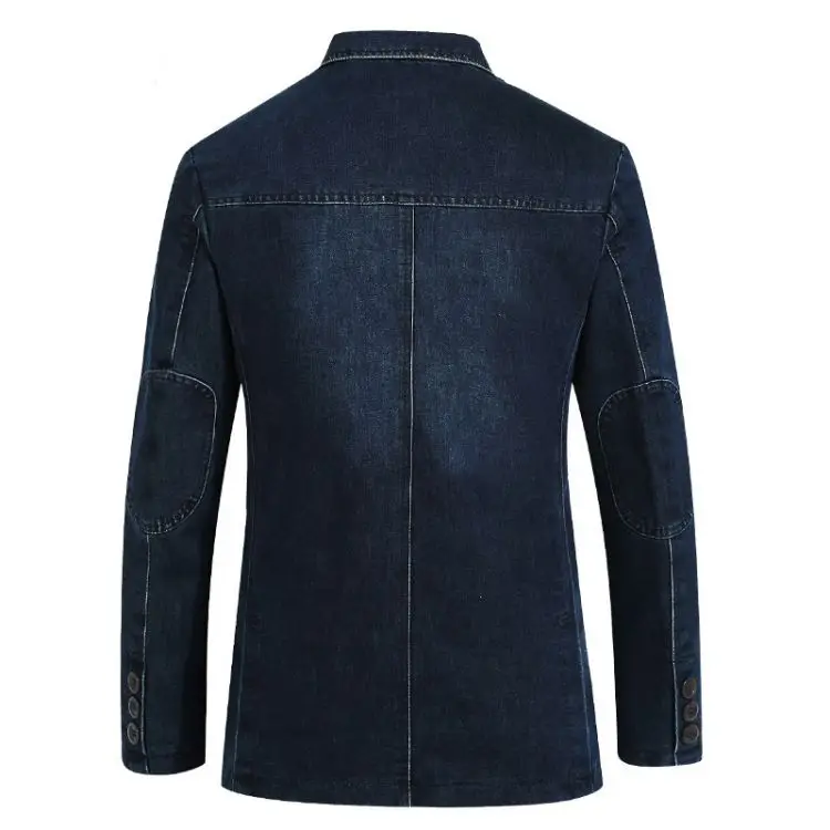 LL56- Style Cowboy Casual Slim Mens Comfortable Elegant Cotton Washed Denim Suit Jackets For Mens