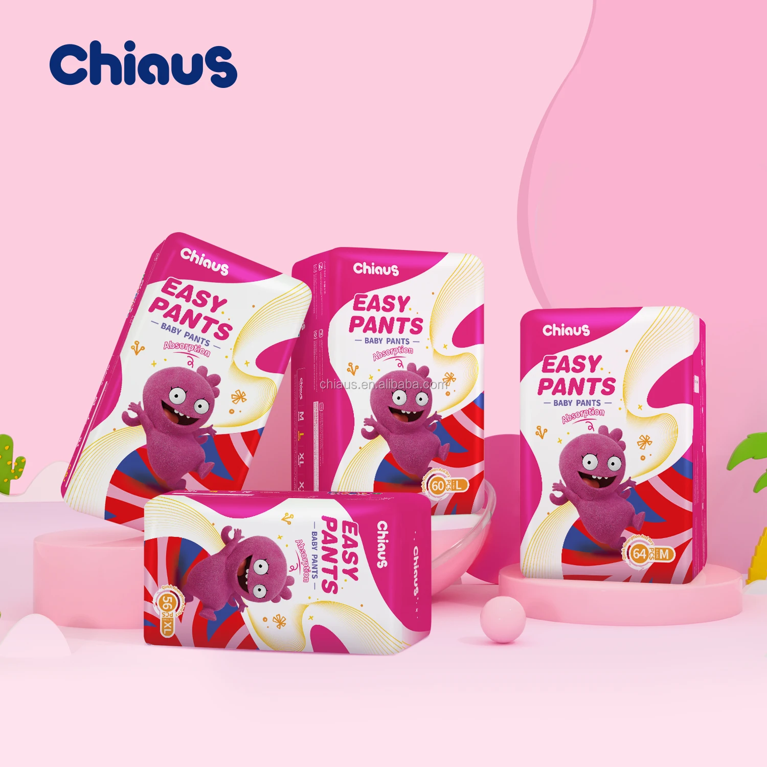 Chiaus Wholesales baby pull up diaper pants manufacture diapers soft diapers