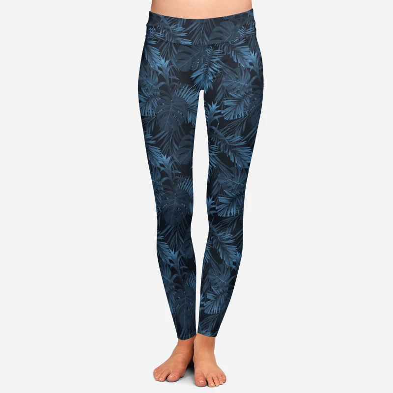 Bamboo printed leggings Women High yoga waist buttery soft 92% polyester 8% spandex leggings for women