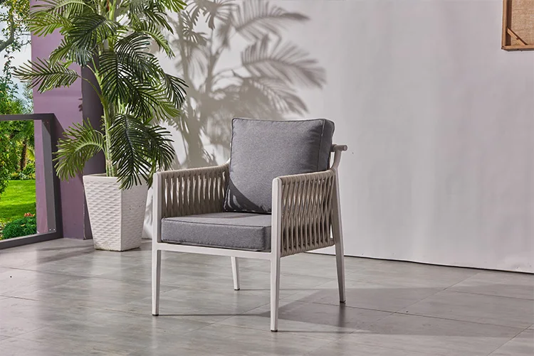 Досуг уличная садовая мебель Плетеный плетеный диван из ротанга или веревки патио диван