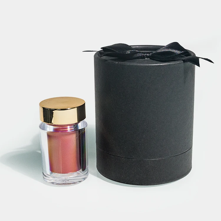 Модная Подарочная коробка черного цвета, роскошная черная круглая подарочная коробка, одноразовая лента, черная Подарочная бумажная трубка