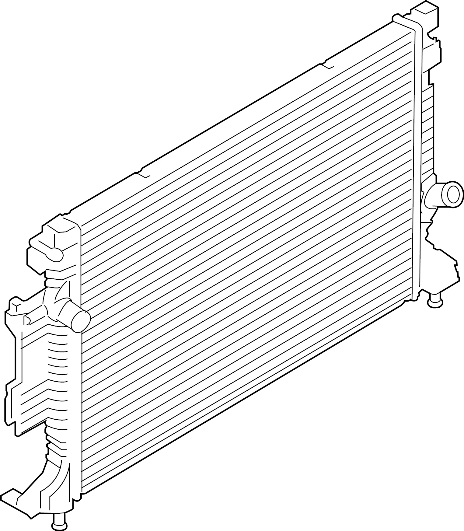 Auto parts OE NO LX616005AG/LX616005AD Aluminum Radiator for Ford escape 2020