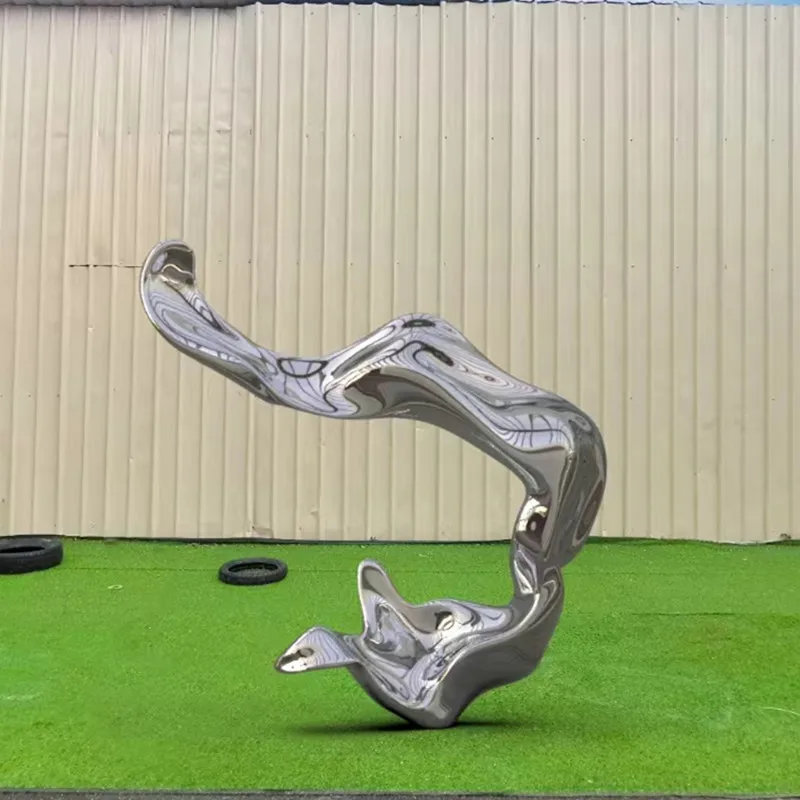 Hall metal abstract statue modern and abstract sculptures large stainless steel sculpture