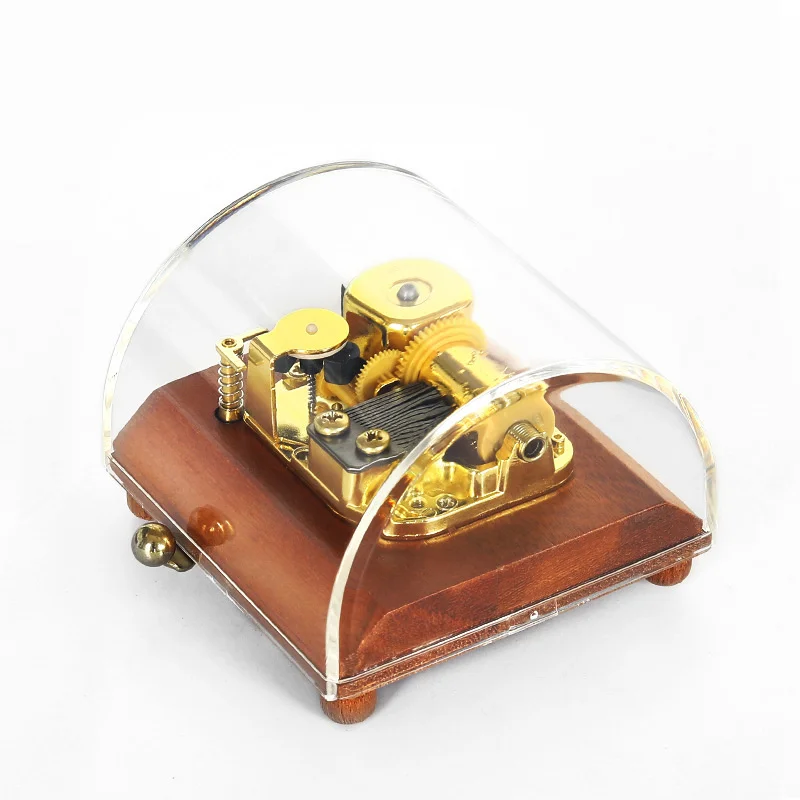 DIY custom logo creative gift engraved words selected songs transparent acrylic music box