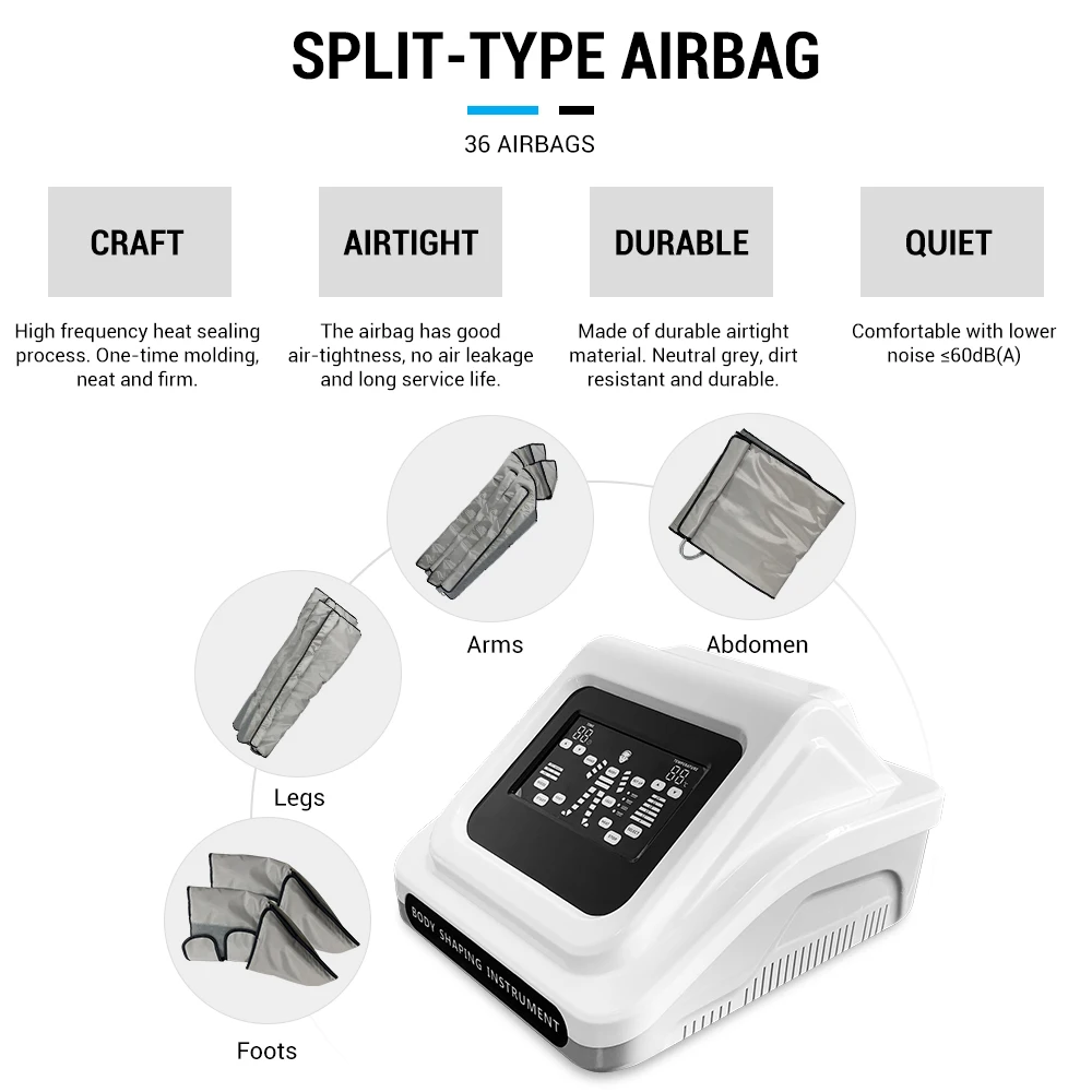 Professional 2 in 1 Air Pressure & Heat Pressotherapy infrared lymphativ drainage health care body slimming machine JF743