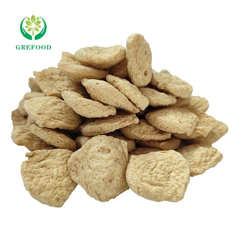 FREE SAMPLE textured vegetable protein TVP low fat vegetarian meat mock pork TVP 68% protein & Customizable soy protein shape