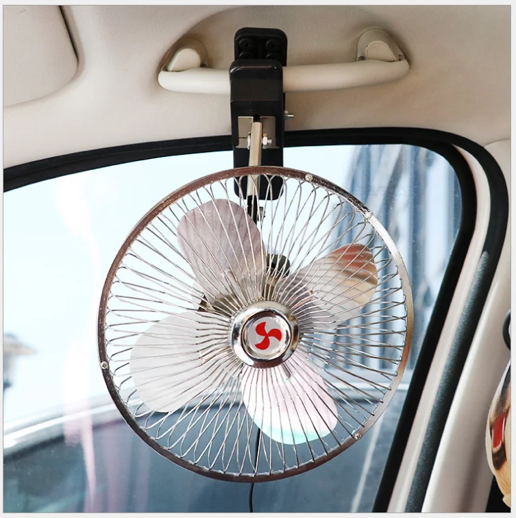 4pcs metal blade portable fan for car 12v 8inch 6inch car fan 24v