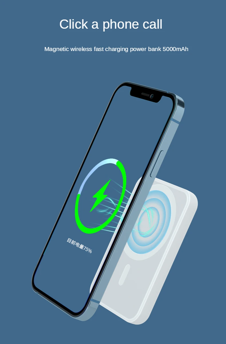 Original Factory Mag Safe Battery Pack For Iphone 12 High Quality Clone Magsaf Magnetic Wireless Power Bank Safe Packs For Apple