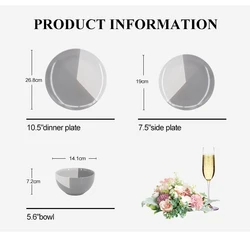 OEM Customized Dinner Sets Cheap Price Unique Plate British Porcelain Party Ceramic