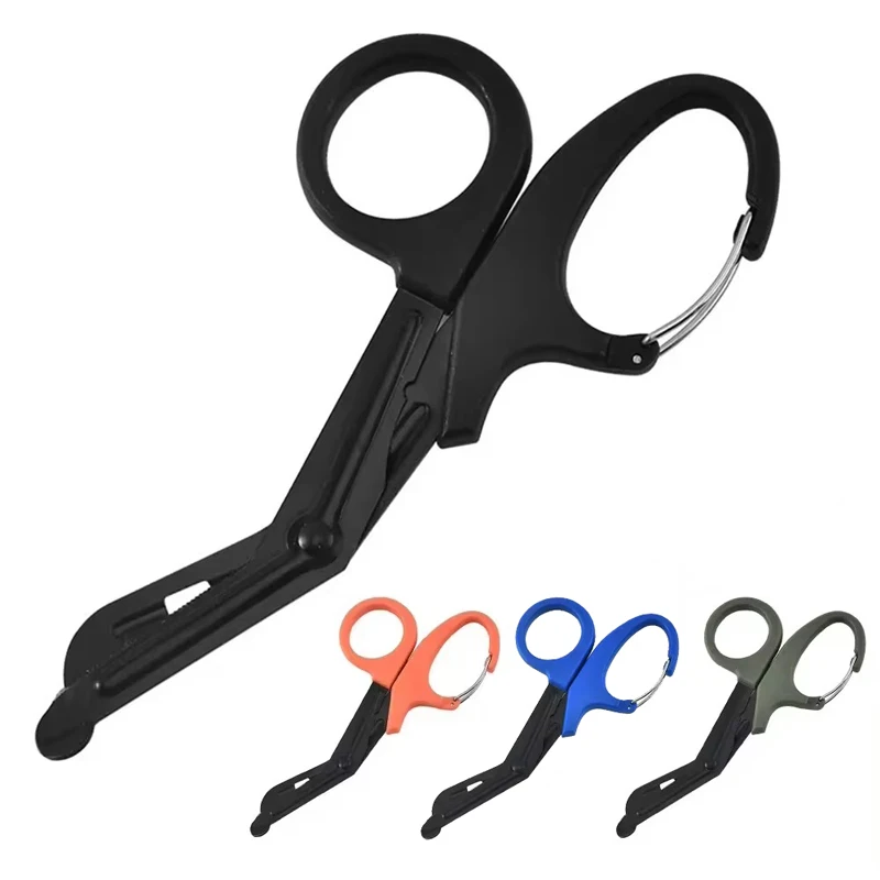 7,5 дюймов, ножницы для травмирования, из нержавеющей стали с фторидным покрытием, медицинские ножницы с карабином