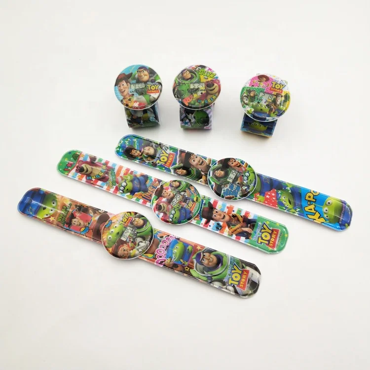 
Promotion Kids Gifts Animations Characters Pattern Colorful Cute Customized PVC Popular slap watches 