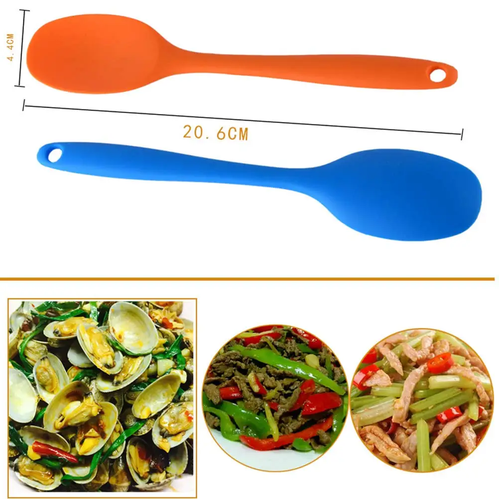 Silicone Small Spoon Complementary Food Mini Spoon Household Stirring Spoon Kitchen Baking Tool