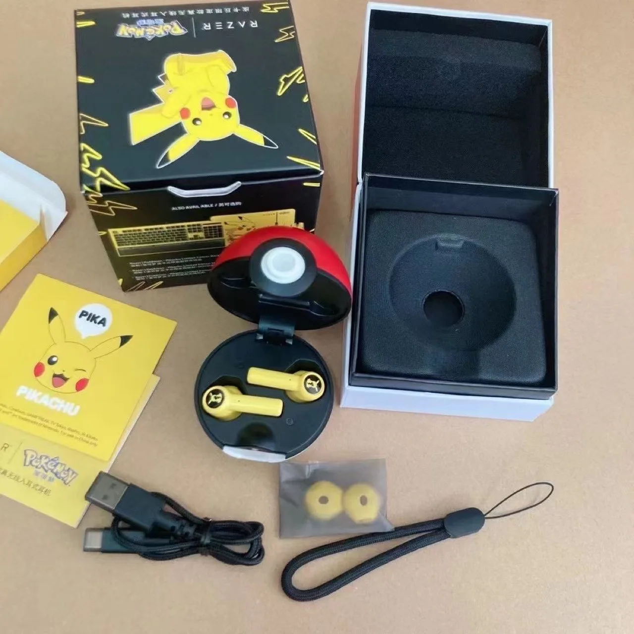 2022, Лидер продаж, Высококачественная Беспроводная Bluetooth-гарнитура Pokemon, гарнитура для телефона, игровая гарнитура, Pikachu, Bluetooth-гарнитура