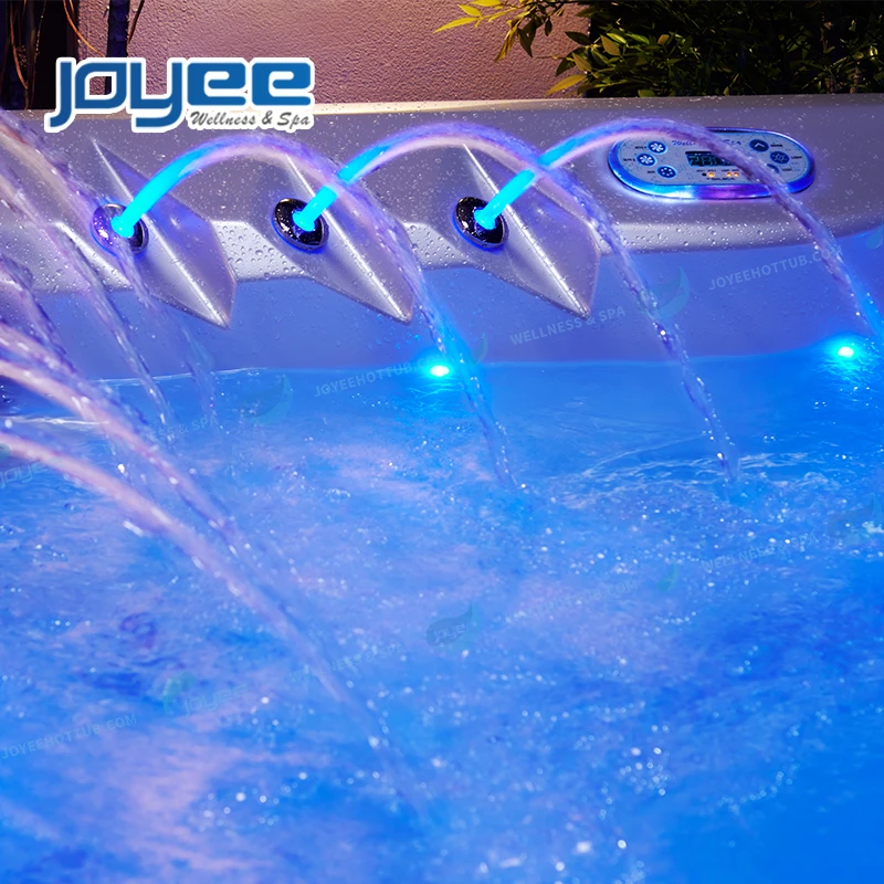 JOYEE Foshan Manufacturer Custom Above Ground High-end Jacuzzier Optional Sizes Massage Bath Modern Design Relaxing Bathtub