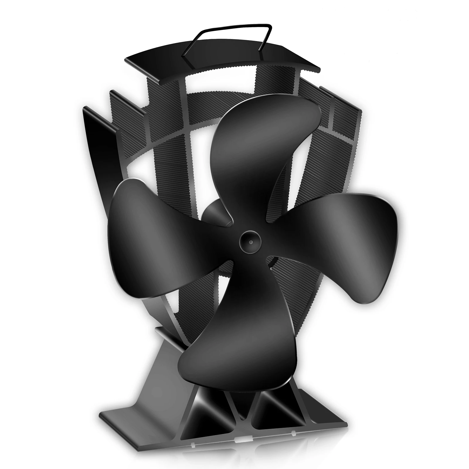 Non Electric Self powered High Speed Mini Heat Powered Wood Log Coal Pellet Stove Fan Fireplace Fan