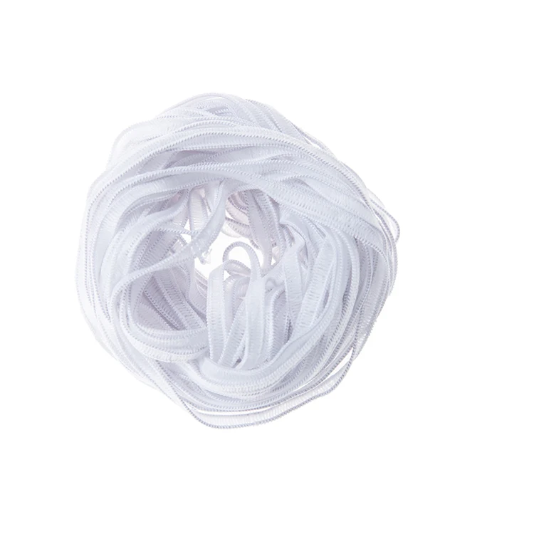 4 MM Latex Elastic Band  with 2 Core  Elastic  Braided Flat Strip  for Garment