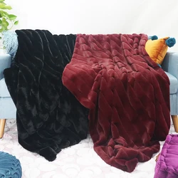 China manufacturer super soft fake fur blanket heavy wool blankets