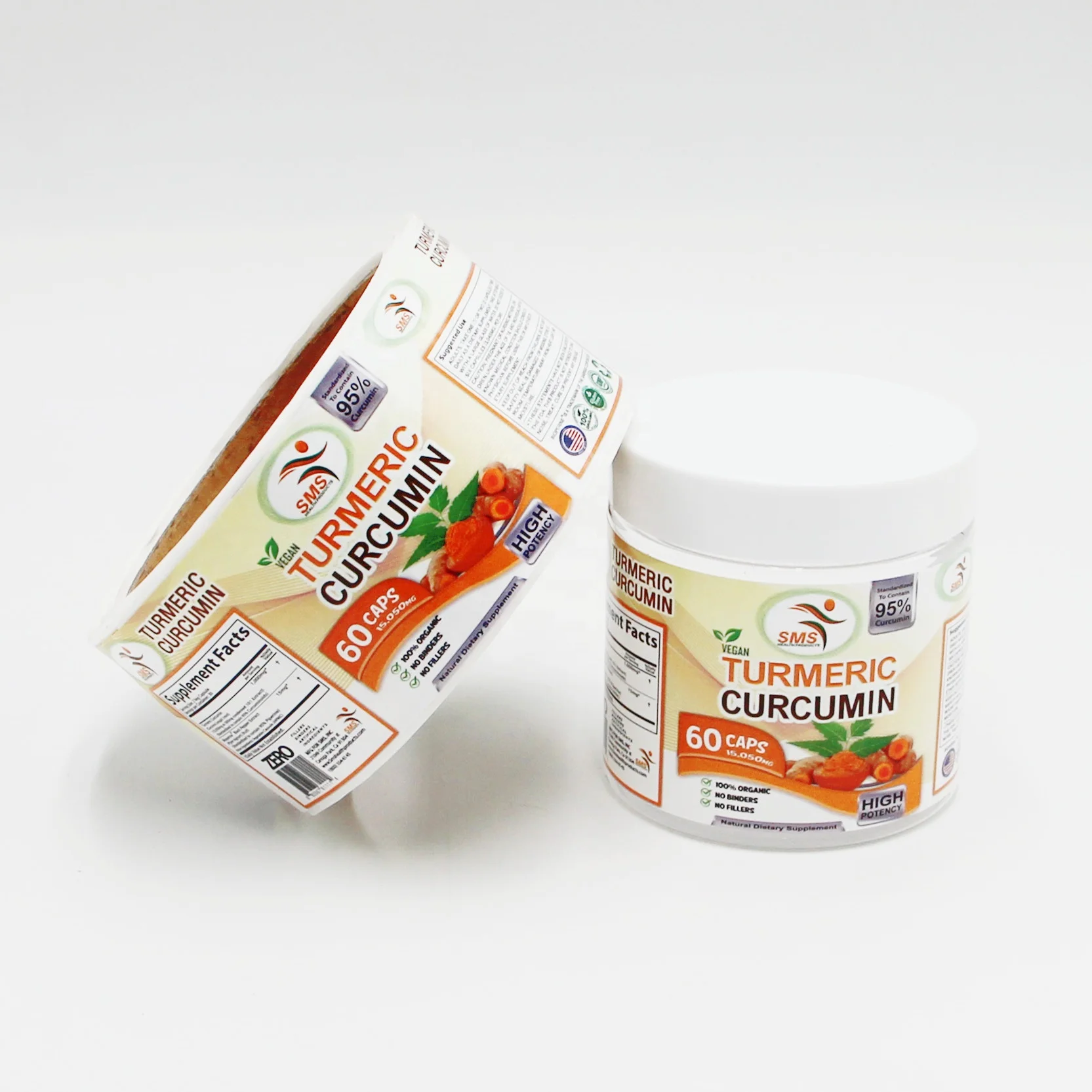 Company Logo Label Customize Stickers Personalized Adhesive Waterproof Capsules Bottle Labels Packaging Labels for Jars