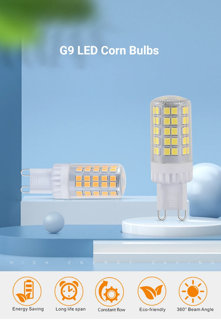 LED Corn Bulb for Interior Lighting G9 5W AC120V Energy Saving Home LED Bulb in Flower Style No Flicker Light Source