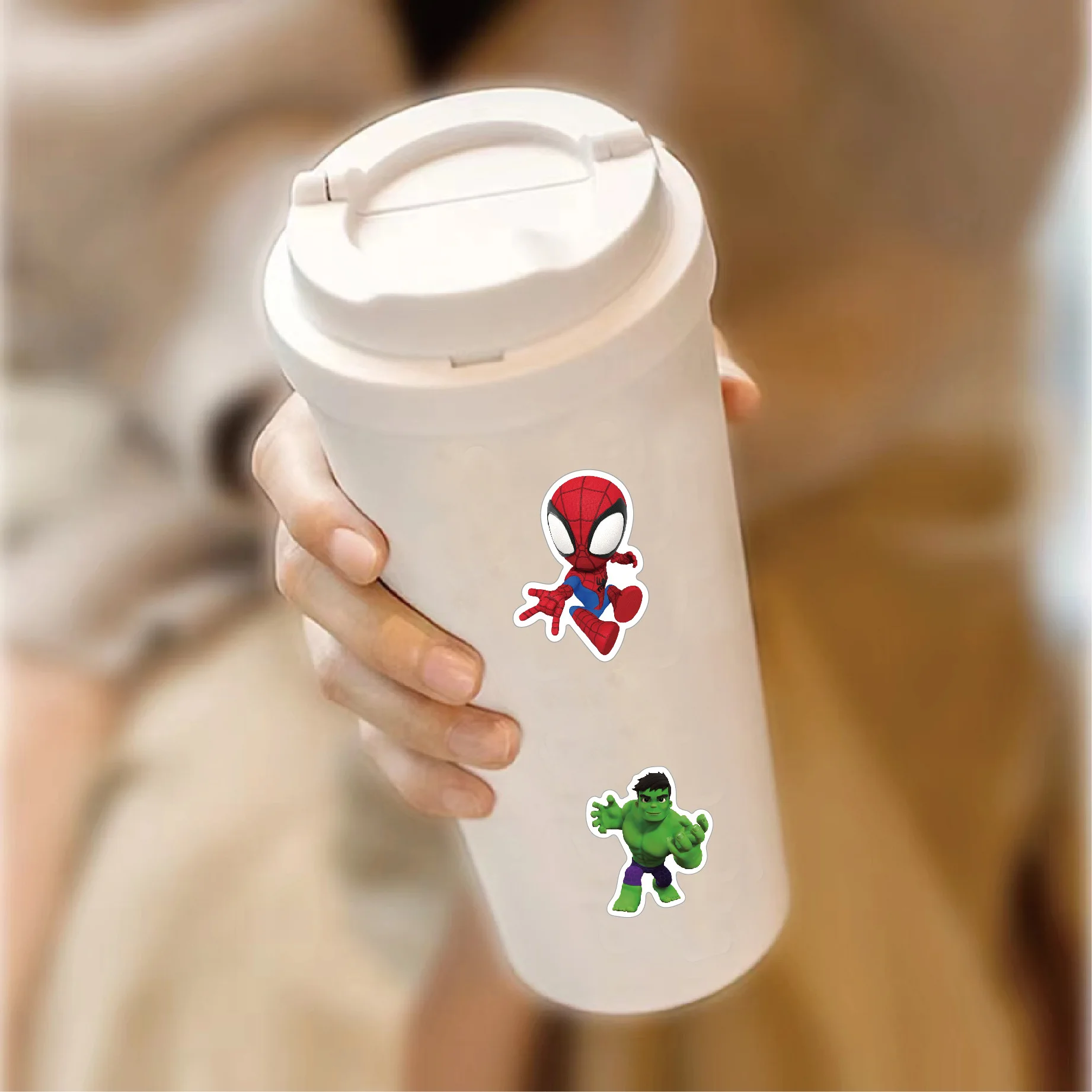 High Quality 50Pcs Adhesive Stickers Anime Cool Cartoon Marvel Spider Man Sticker Kids Gifts Cup Phone Cover Stickers Wholesale